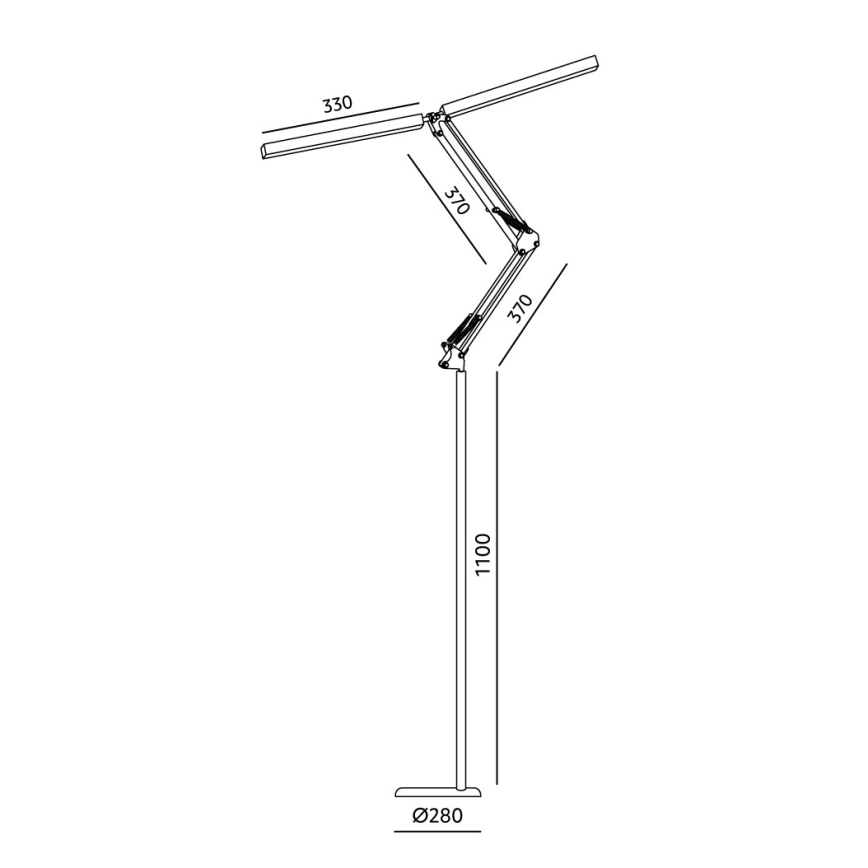 Brilagi - Lampă de podea flexibilă, LED dimmabilă VARIO LED/14W/230V 3000-6000K 157 cm neagră