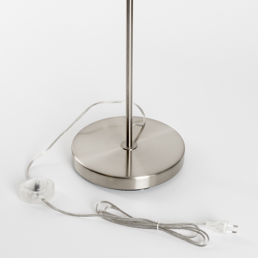 Brilagi - Lampadar LED CERIA, 1 x E27, 40 W, 230 V, Ø 40 cm, bambus/crom mat