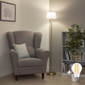 Brilagi - Lampadar LED CERIA 1xE27/20W/230V Ø 30 cm alb/auriu