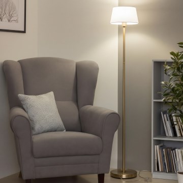 Brilagi - Lampadar LED CERIA 1xE27/20W/230V Ø 30 cm alb/auriu