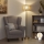 Brilagi - Lampadar LED CERIA 1xE27/20W/230V Ø 35 cm bej/auriu