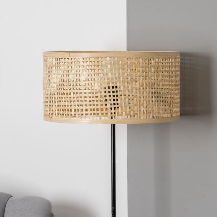 Brilagi - Lampadar LED CERIA 1xE27/40W/230V diametru 40 cm bambus/negru