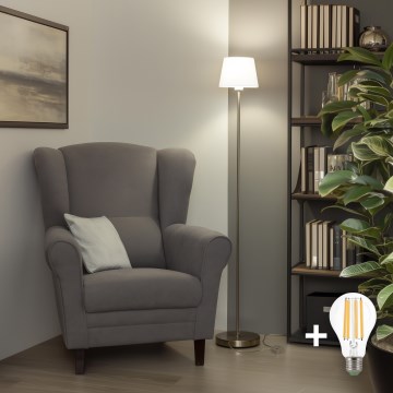 Brilagi - Lampadar LED CERIA, 1xE27/40W/230V, Ø 20,5 cm, alb/crom mat