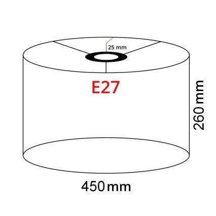 Brilagi - Lampadar LED CERIA 1xE27/40W/230V Ø 45 cm bej/negru