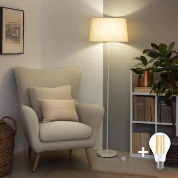 Brilagi - Lampadar LED CERIA 1xE27/40W/230V Ø45 cm bej/alb