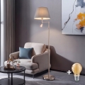 BRILAGI - Lampadar LED CERIA 1xE27/60W/230V + LED/2,1W Ø 45 cm crom mat/gri