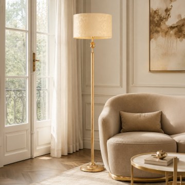 Brilagi - Lampadar SAPHIRE 1xE27/15W/230V crem/auriu/patină