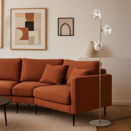 Brilagi - Lampadar VULCANO 3xG9/8W/230V bej/fumuriu bej