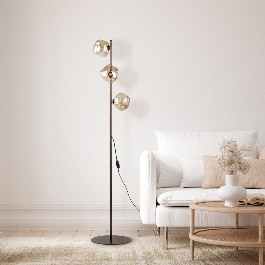Brilagi - Lampadar VULCANO, 3xG9/8W/230V, maro/bej fumuriu
