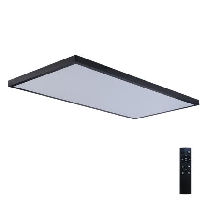 Brilagi - Plafonieră LED FRAME SMART dimmabilă pentru baie, 96W/230V, 120x60 cm, 3000-6000K, IP44, neagră + telecomandă