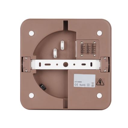 Brilagi - Plafonieră LED de exterior cu senzor BENE LED/24W/230V 26x26 cm maro IP54