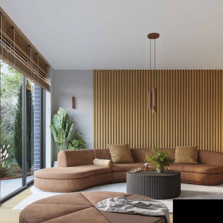 Brilagi - LED Aplică de perete CRESTO 2xGU10/10W/230V 20 cm maro