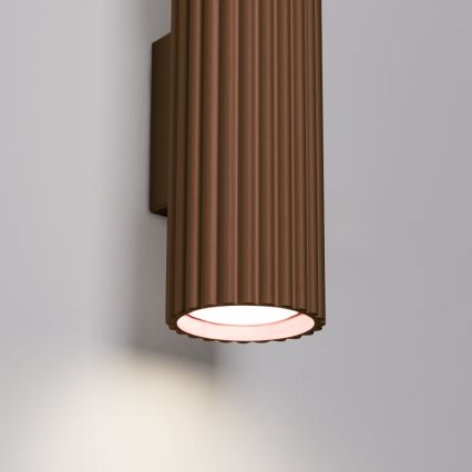 Brilagi - LED Aplică de perete CRESTO 2xGU10/10W/230V 20 cm maro