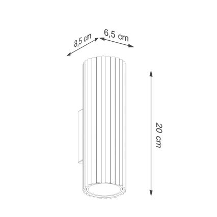 Brilagi - LED Aplică de perete CRESTO 2xGU10/10W/230V 20 cm maro