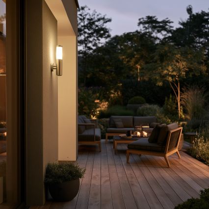 BRILAGI - Lampă LED de perete reglabilă pentru exterior ELIA 1xE27/6W/230V 2700-6500K IP44 Wi-Fi crom mat