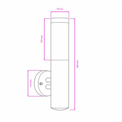 BRILAGI - Lampă LED de perete reglabilă pentru exterior ELIA 1xE27/6W/230V 2700-6500K IP44 Wi-Fi crom mat