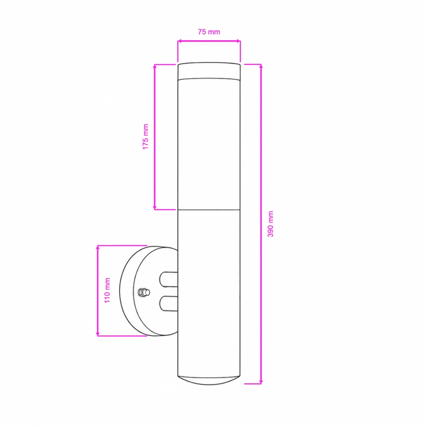BRILAGI - Lampă LED de perete reglabilă pentru exterior ELIA 1xE27/6W/230V 2700-6500K IP44 Wi-Fi crom mat