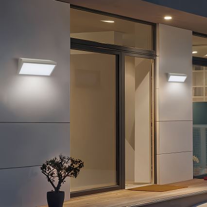 Brilagi - Lampă de perete LED pentru exterior cu senzor TRIANGLE LED/20W/230V gri IP65