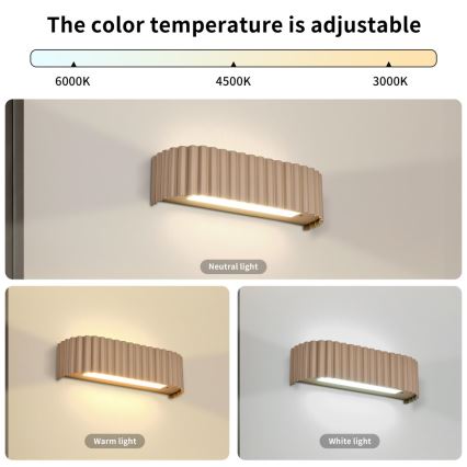 BRILAGI - Aplica LED de perete FALCON MODERN LED/10W/230V 30 cm 3000/4500/6000K bej