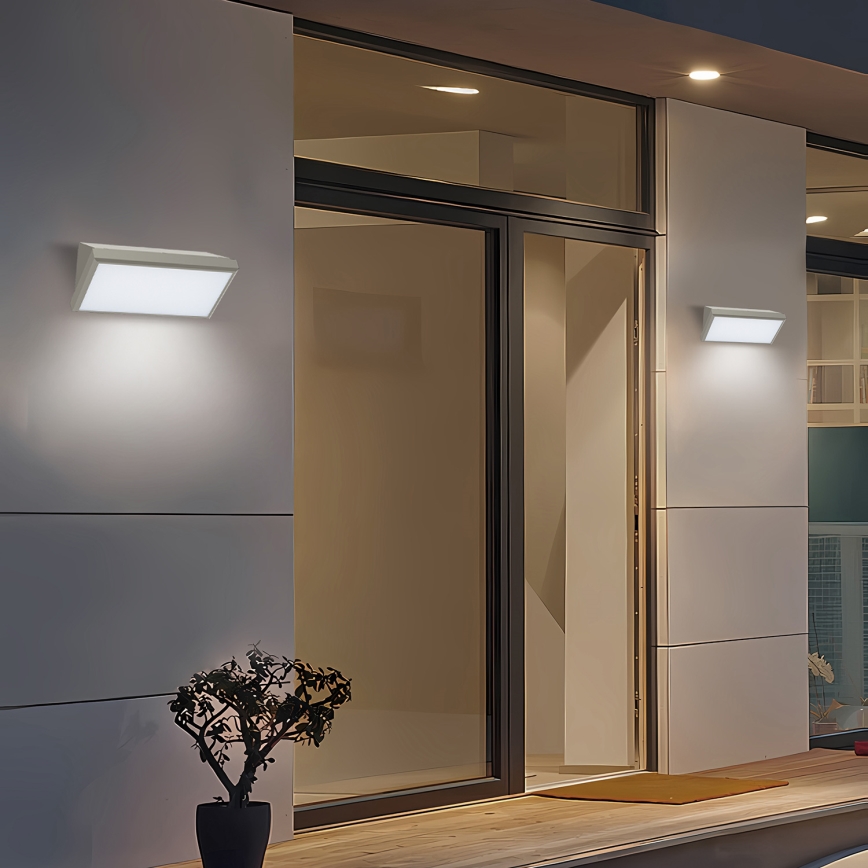 Brilagi - Aplica LED de exterior cu senzor TRIANGLE LED/20W/230V gri IP65