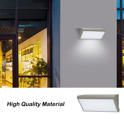 Brilagi - Aplica LED de exterior cu senzor TRIANGLE LED/20W/230V gri IP65