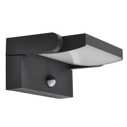 BRILAGI - Aplica de perete LED pentru exterior cu senzor de mișcare și senzor de crepuscul ANKLE LED/12W/230V IP65 neagră