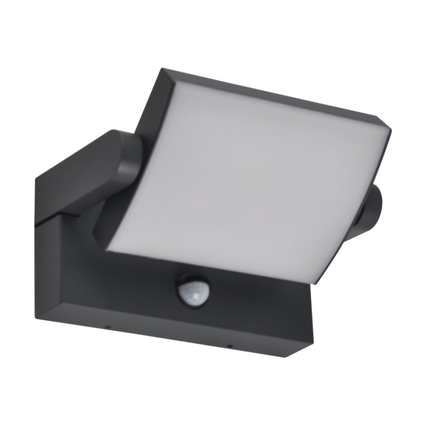 BRILAGI - Aplica de perete LED pentru exterior cu senzor de mișcare și senzor de crepuscul ANKLE LED/12W/230V IP65 neagră