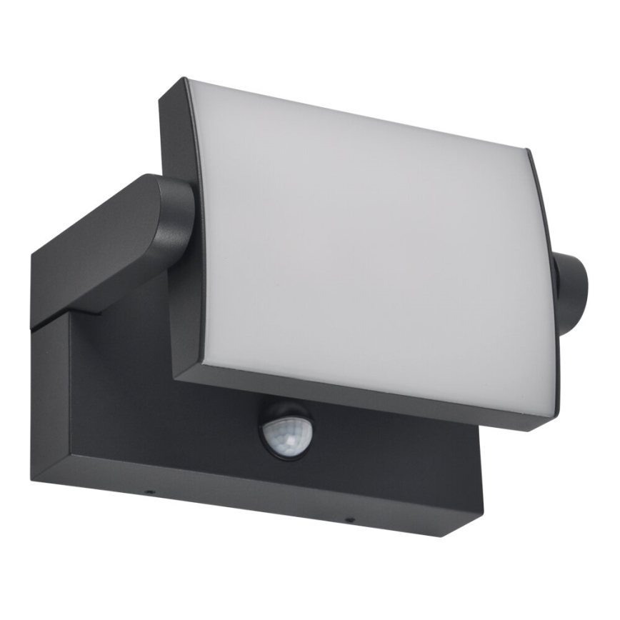 BRILAGI - Aplica de perete LED pentru exterior cu senzor de mișcare și senzor de crepuscul ANKLE LED/12W/230V IP65 neagră
