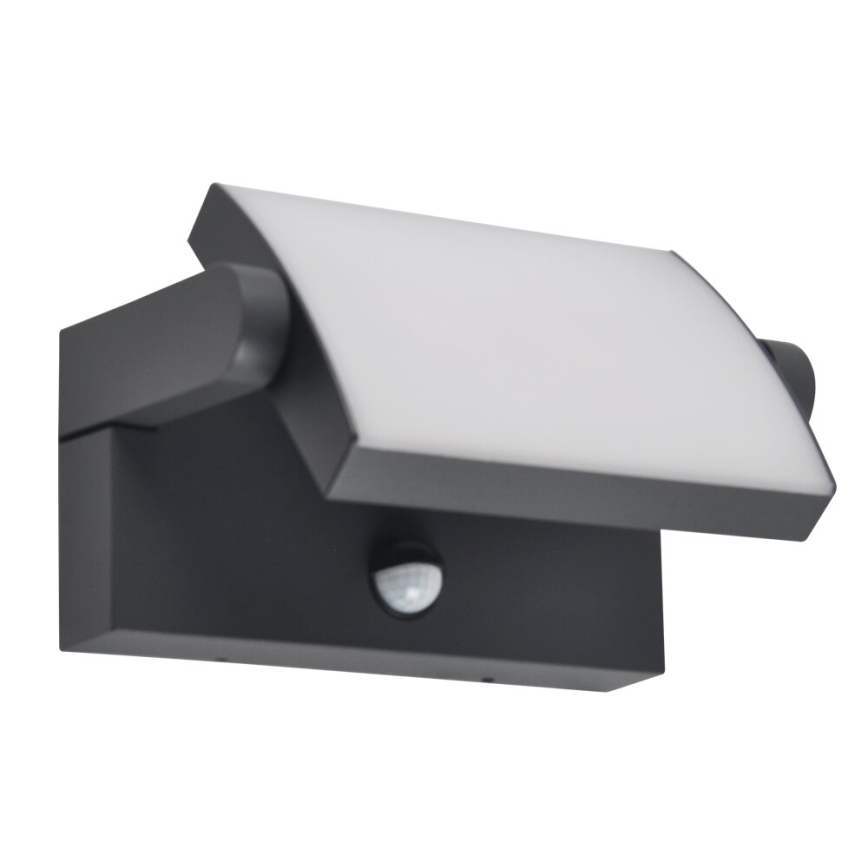 BRILAGI - Aplica de perete LED pentru exterior cu senzor de mișcare și senzor de crepuscul ANKLE LED/12W/230V IP65 neagră