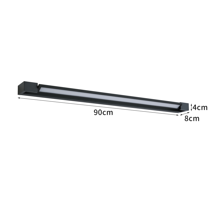 BRILAGI - Aplica de perete LED pentru exterior AQUA LINE LED/24W/230V 90 cm IP44 neagră CRI 90