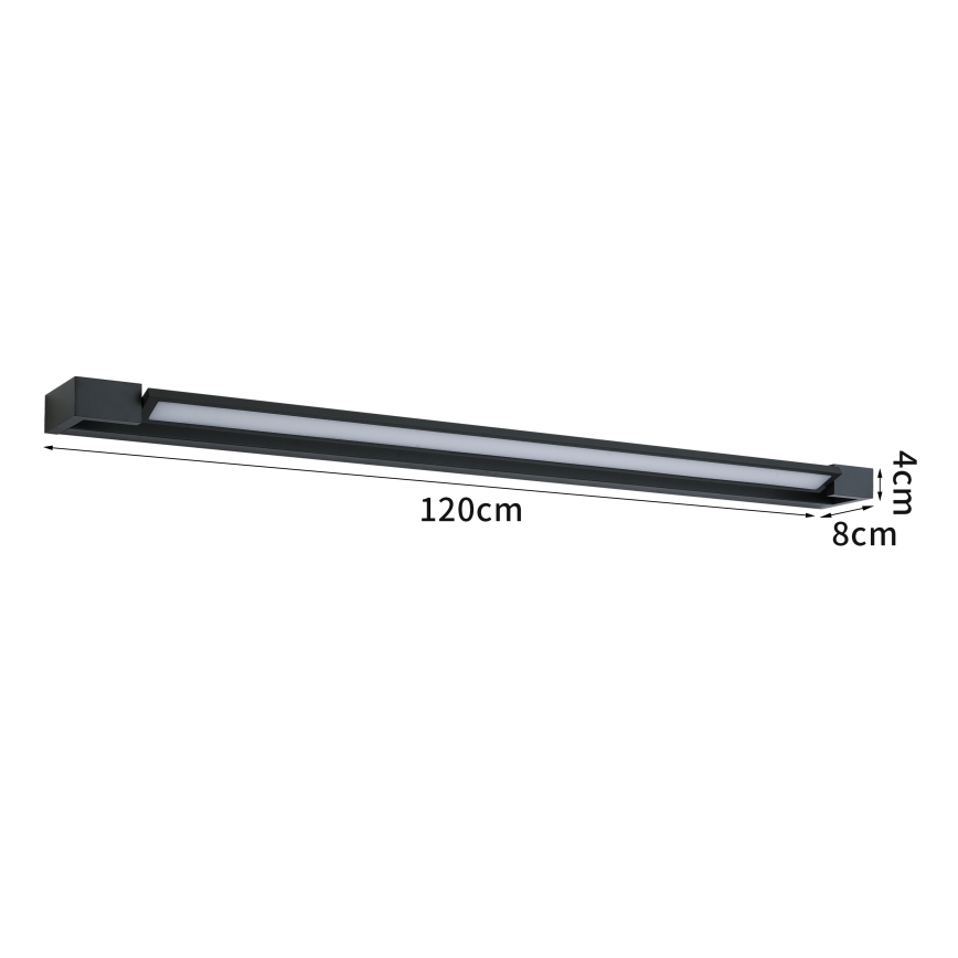BRILAGI - Aplica LED de perete pentru exterior AQUA LINE LED/36W/230V 120 cm IP44 negru CRI 90