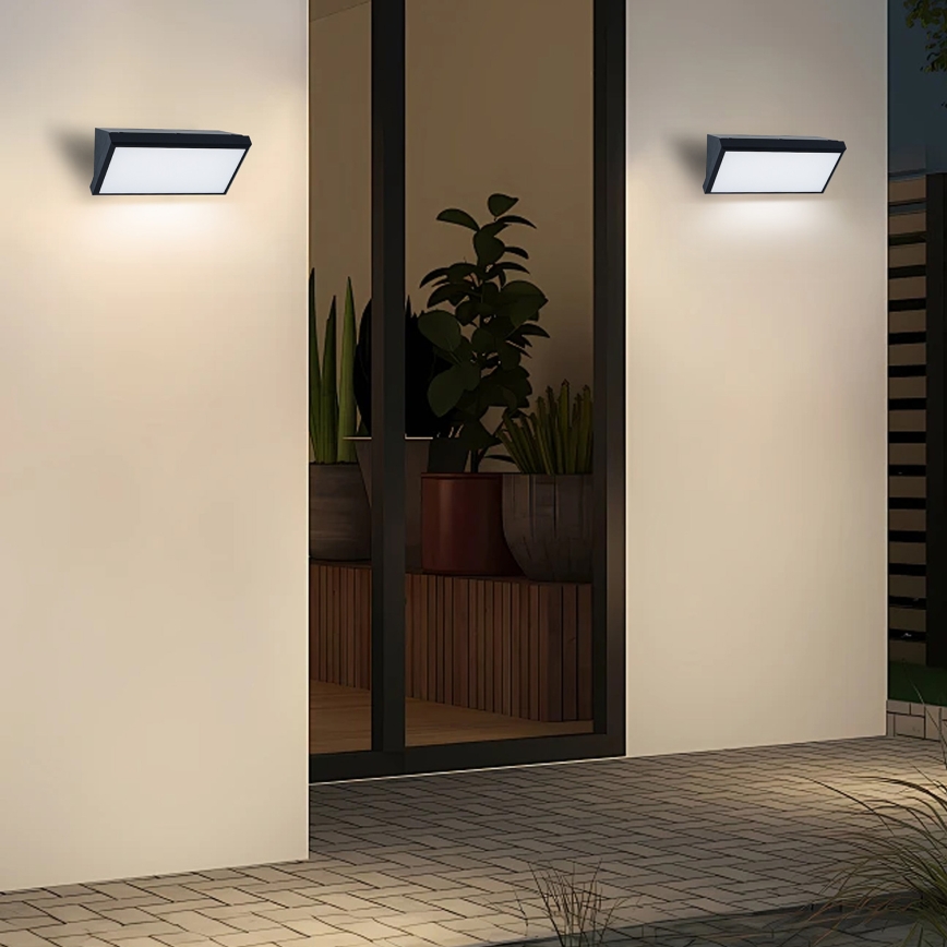 Brilagi - Aplica de perete LED reglabilă pentru exterior TRIANGLE 1xE27/6W/230V 2700-6500K IP65 negru