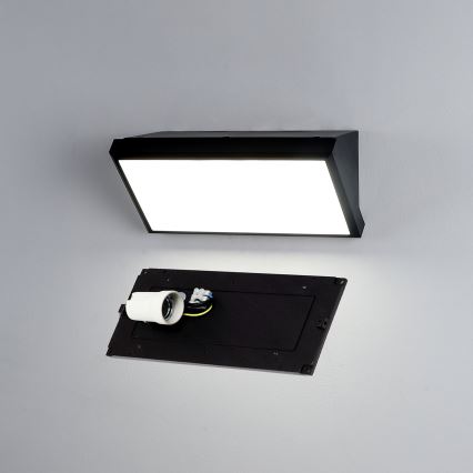 Brilagi - Aplica de perete LED reglabilă pentru exterior TRIANGLE 1xE27/6W/230V 2700-6500K IP65 negru
