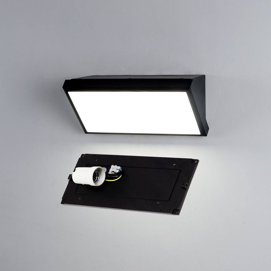 Brilagi - Aplica de perete LED reglabilă pentru exterior TRIANGLE 1xE27/6W/230V 2700-6500K IP65 negru