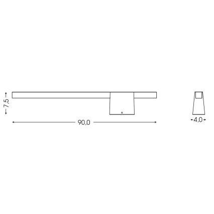 BRILAGI - LED Aplică de perete pentru exterior VELORA LED/12W/230V 90 cm IP44 neagră