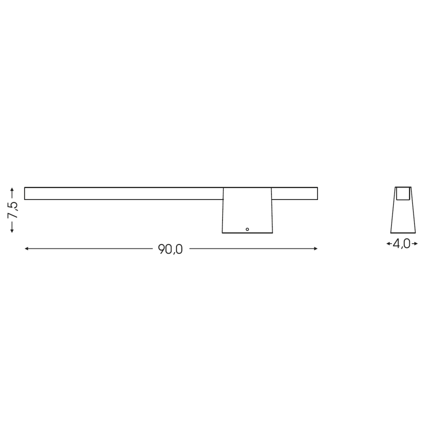 BRILAGI - LED Aplică de perete pentru exterior VELORA LED/12W/230V 90 cm IP44 neagră