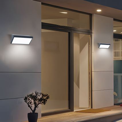 Brilagi - Aplică de perete LED reglabilă pentru exterior TRIANGLE 1xE27/6W/230V 2700-6500K IP65 antracit