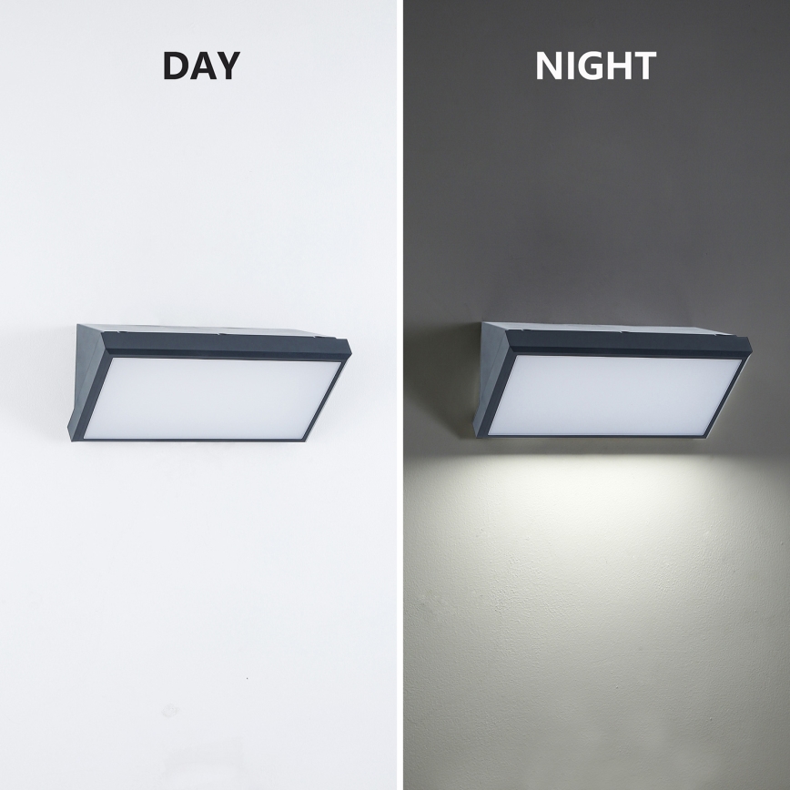Brilagi - Aplică de perete LED reglabilă pentru exterior TRIANGLE 1xE27/6W/230V 2700-6500K IP65 antracit