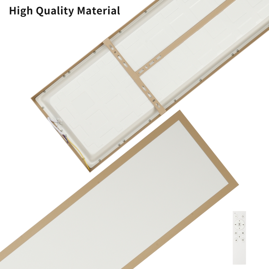 Brilagi - Plafonieră LED reglabilă pentru baie FRAME SMART LED/50W/230V 120x30 cm 3000-6000K IP44 bej + telecomandă