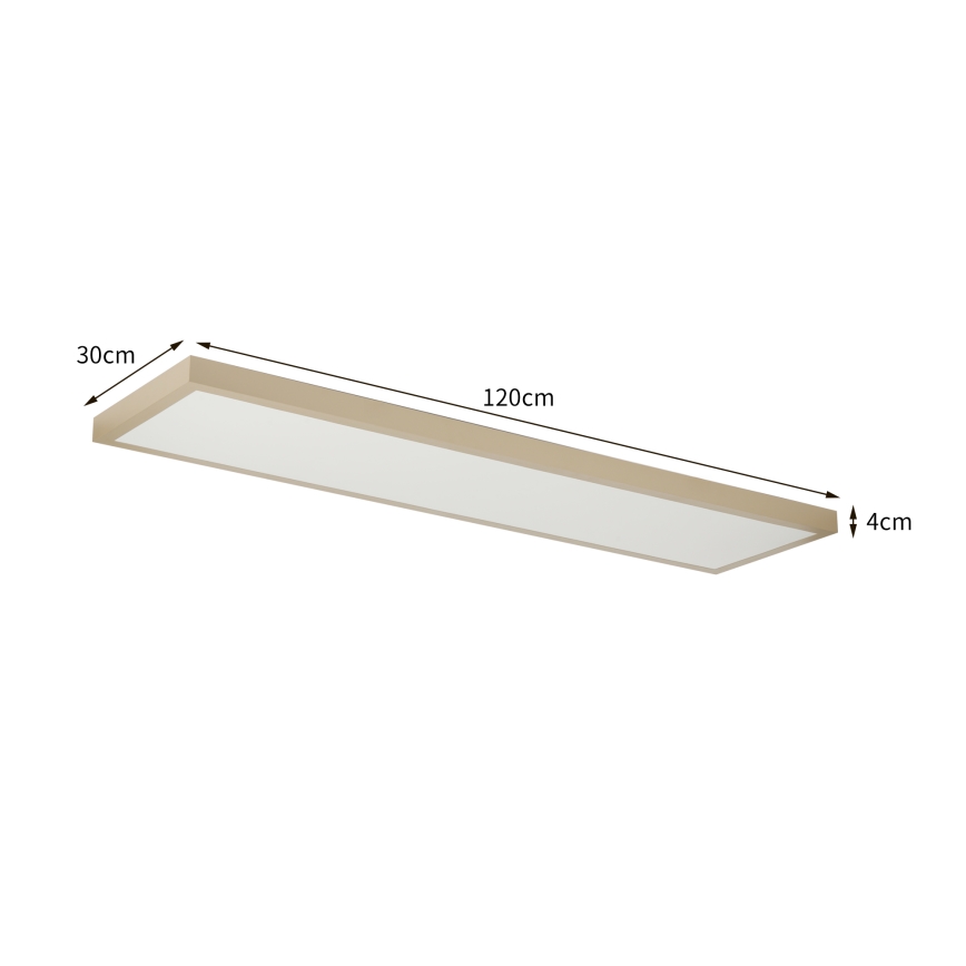 Brilagi - Plafonieră LED reglabilă pentru baie FRAME SMART LED/50W/230V 120x30 cm 3000-6000K IP44 bej + telecomandă