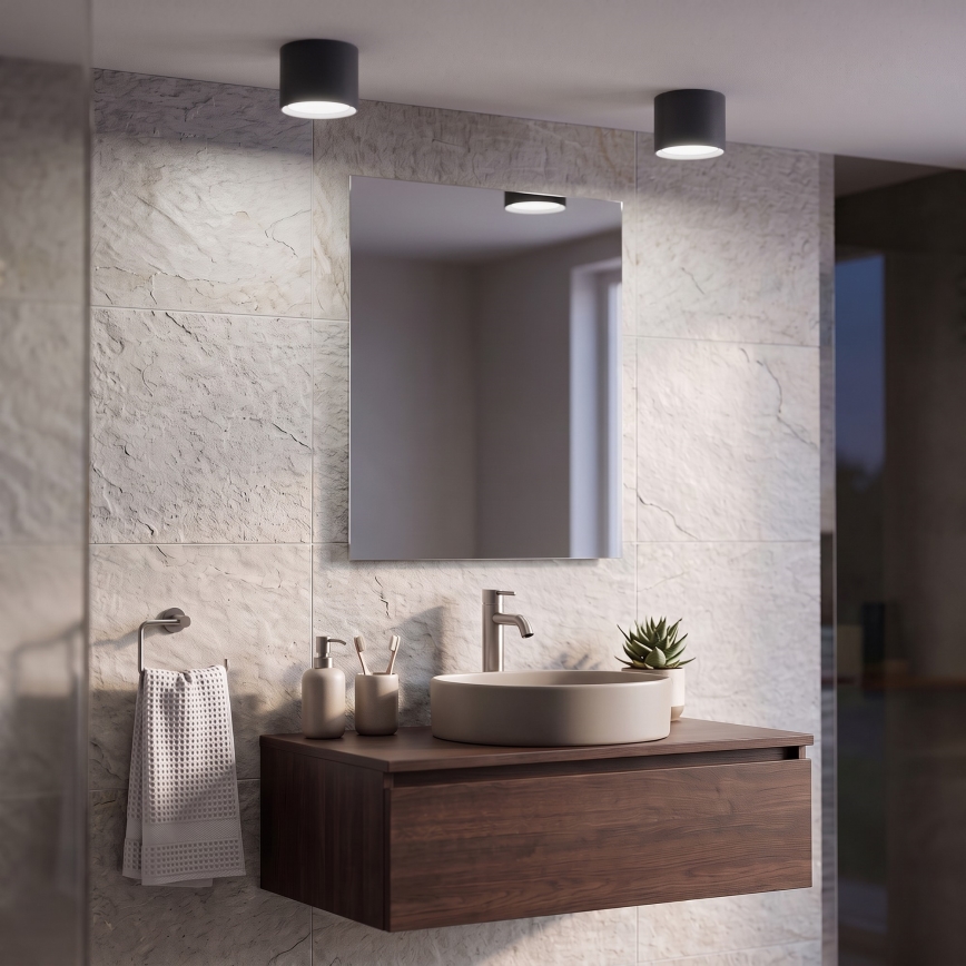 BRILAGI - Spot LED pentru baie SMOOTH 1xGX53/15W/230V 60x82 mm negru IP54