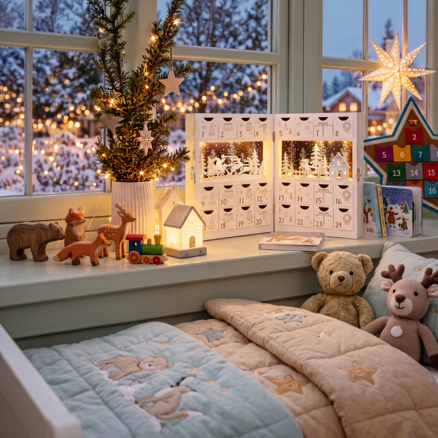 BRILAGI - LED Calendar de Advent LED/2xAA