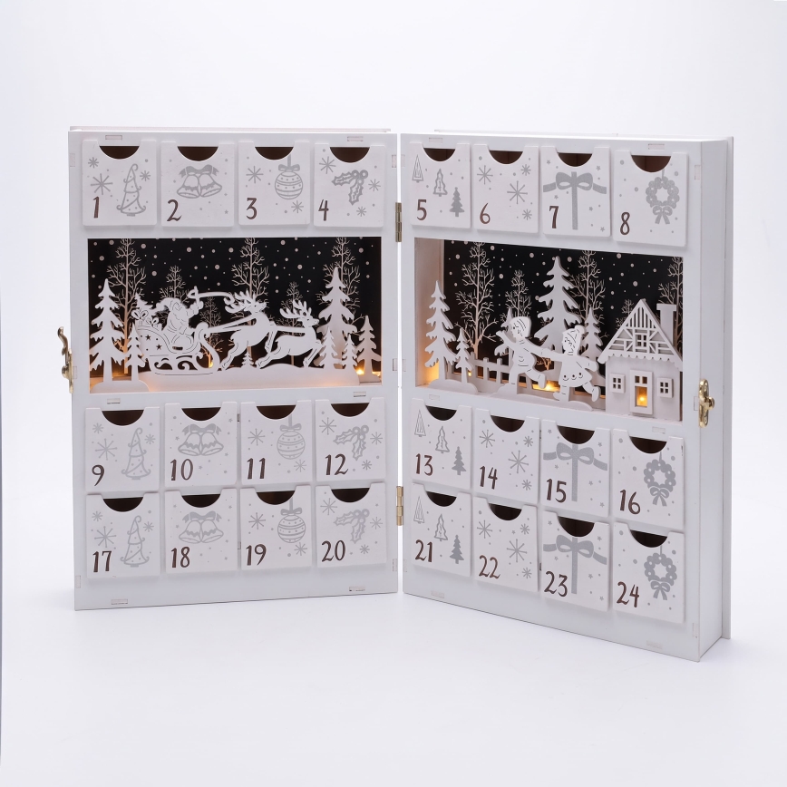 BRILAGI - LED Calendar de Advent LED/2xAA
