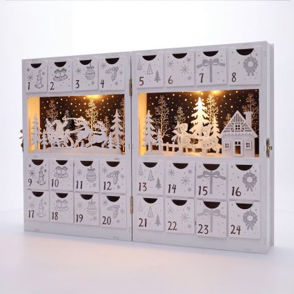 BRILAGI - LED Calendar de Advent LED/2xAA