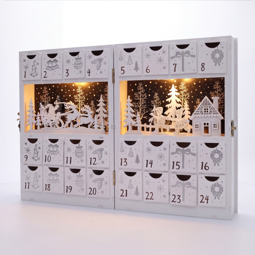 BRILAGI - LED Calendar de Advent LED/2xAA