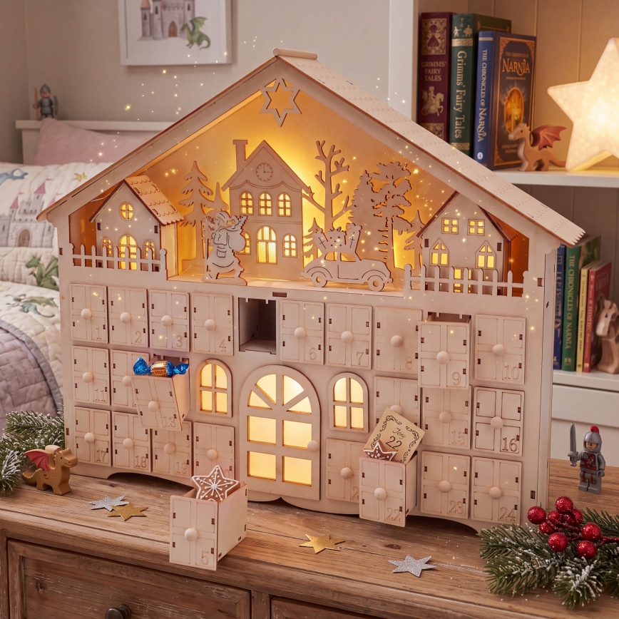 BRILAGI - LED calendar de Advent LED/2xAA