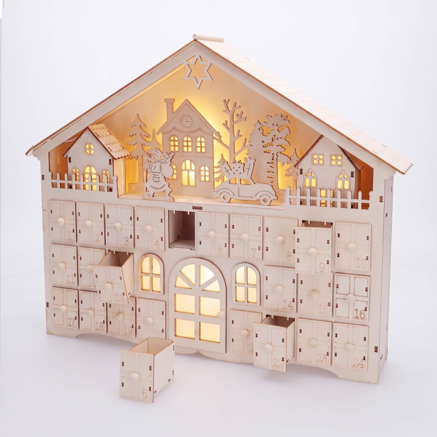 BRILAGI - LED calendar de Advent LED/2xAA