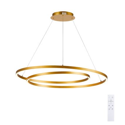 BRILAGI - Lustru LED reglabil pe cablu TWISTER LED/105W/230V 3000–6000K, diametru 100 cm, auriu + telecomandă