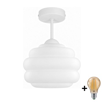 BRILAGI - LED corp de iluminat aplicat RETRO GLASS 1xE27/60W/230V Ø 20 cm alb