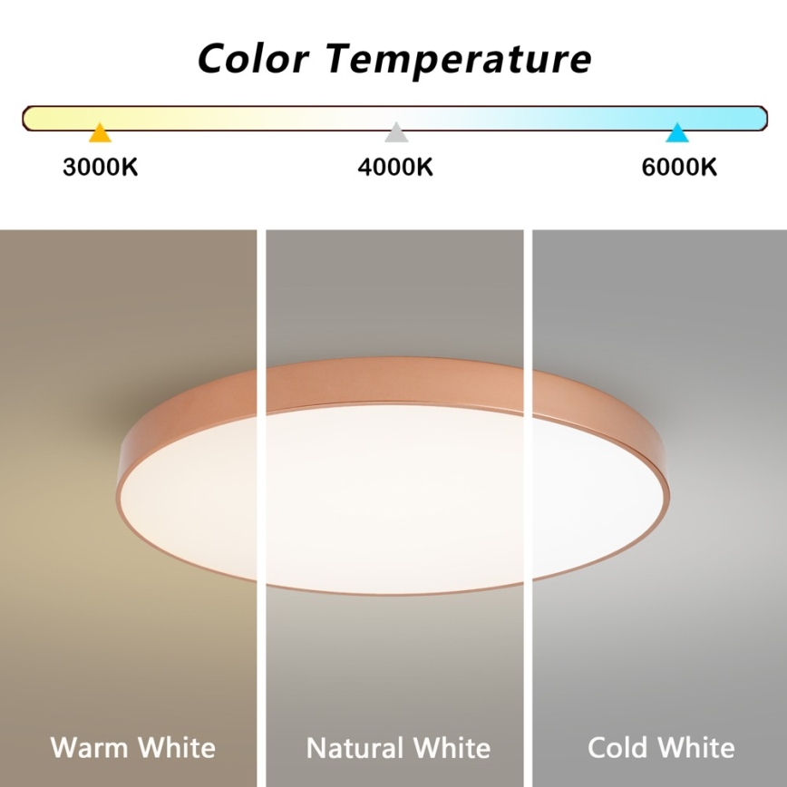BRILAGI - plafonieră LED dimabilă POOL SMART LED/100W/230V 3000-6000K pr. 80 cm Wi-Fi Tuya cu finisaj cupru + telecomandă
